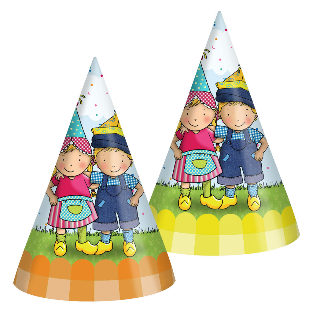 Haza Witbaard - Haza Witbaard Feesthoedjes fien & teun 16cm fsc - 6 stuks