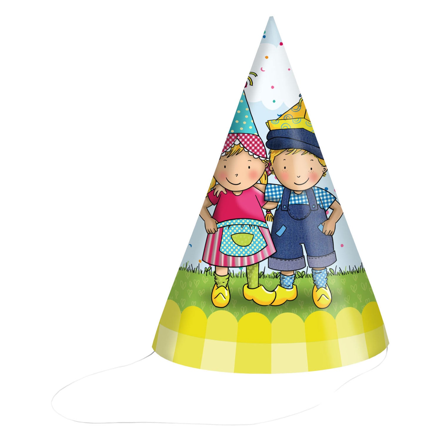 Haza Witbaard - Haza Witbaard Feesthoedjes fien & teun 16cm fsc - 6 stuks