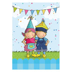 Haza witbaard uitdeelzakjes fien teun met stickers 20x13cm fsc - 8st.