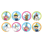 Haza witbaard uitdeelzakjes fien teun met stickers 20x13cm fsc - 8st.