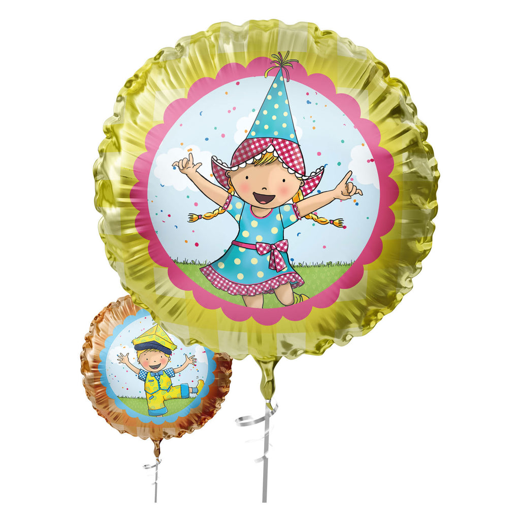 Haza Witbaard - Haza Witbaard Folieballon fien & teun - 45cm