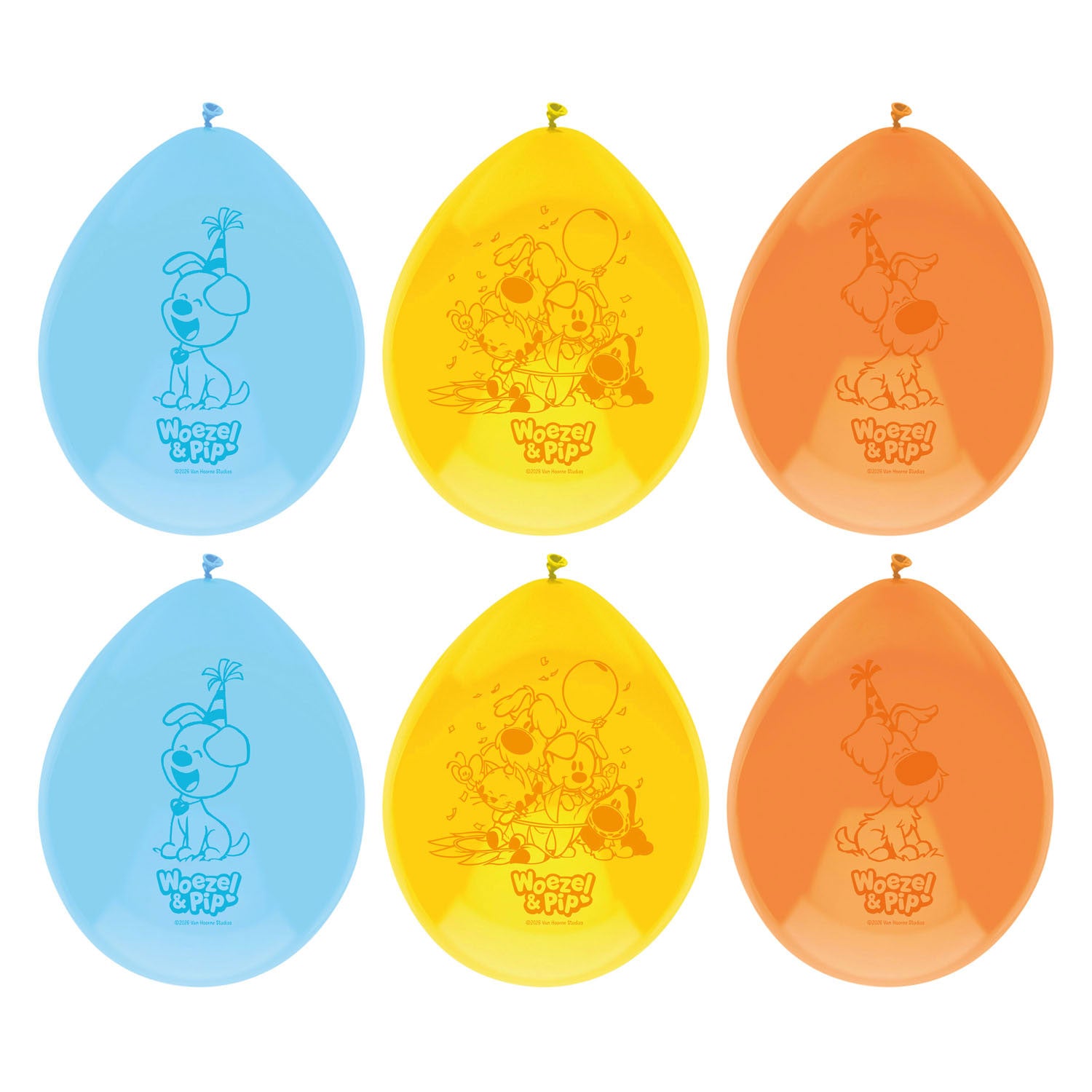 Haza Witbaard - Haza Witbaard Ballonnen woezel & pip 30cm - 6 stuks