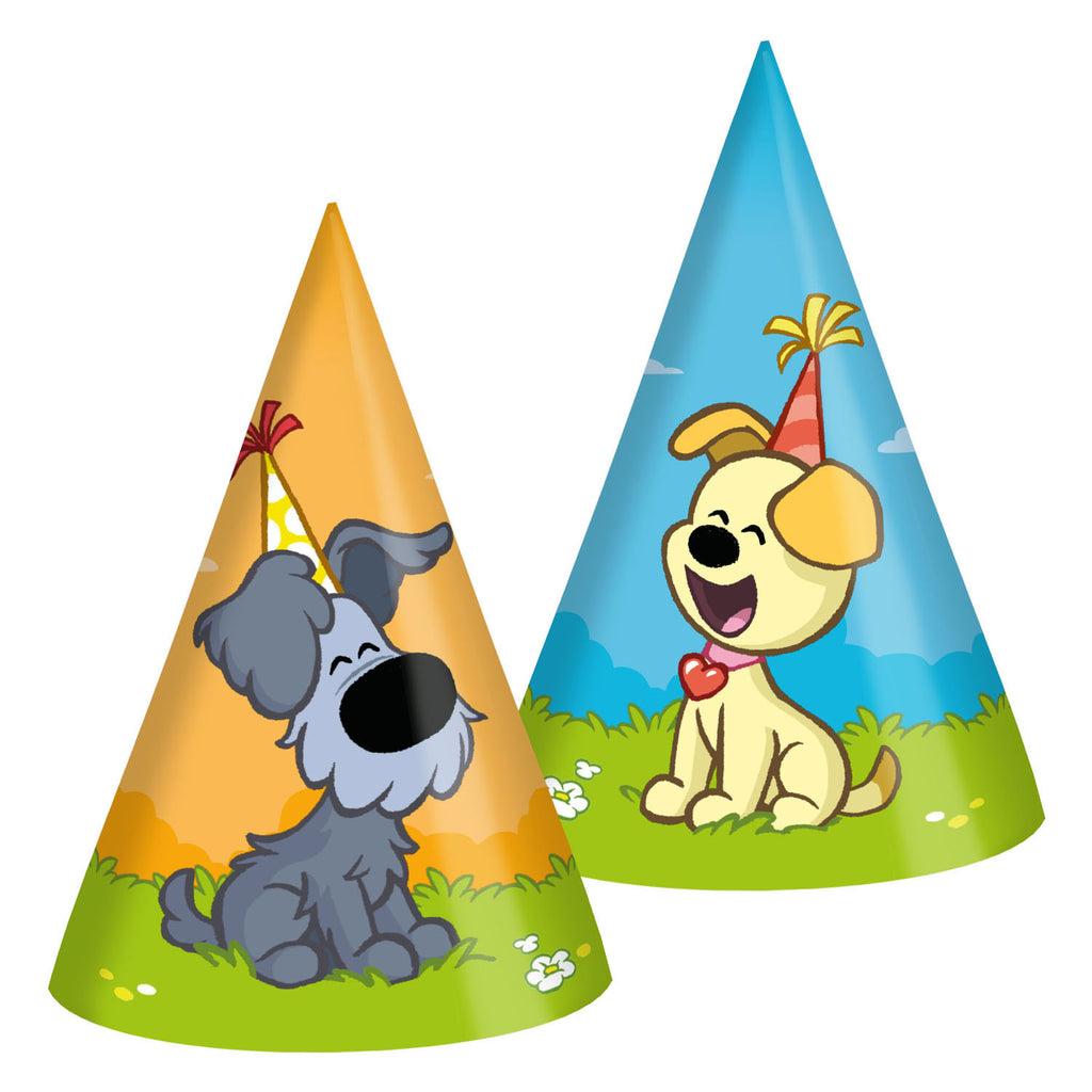 Haza Witbaard - Haza Witbaard Feesthoedjes woezel & pip 16cm fsc - 6st