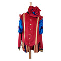 Haza Witbaard - Haza Witbaard Pieten pak fluweel luxe rood/blauw xl