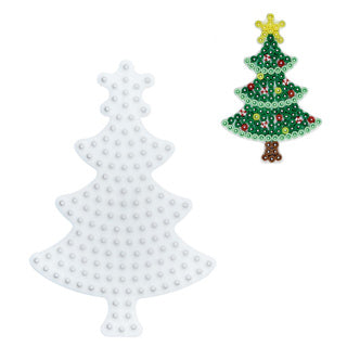 Hama - Hama strijkkralen grondplaat kerstboom wit | 5 stuks