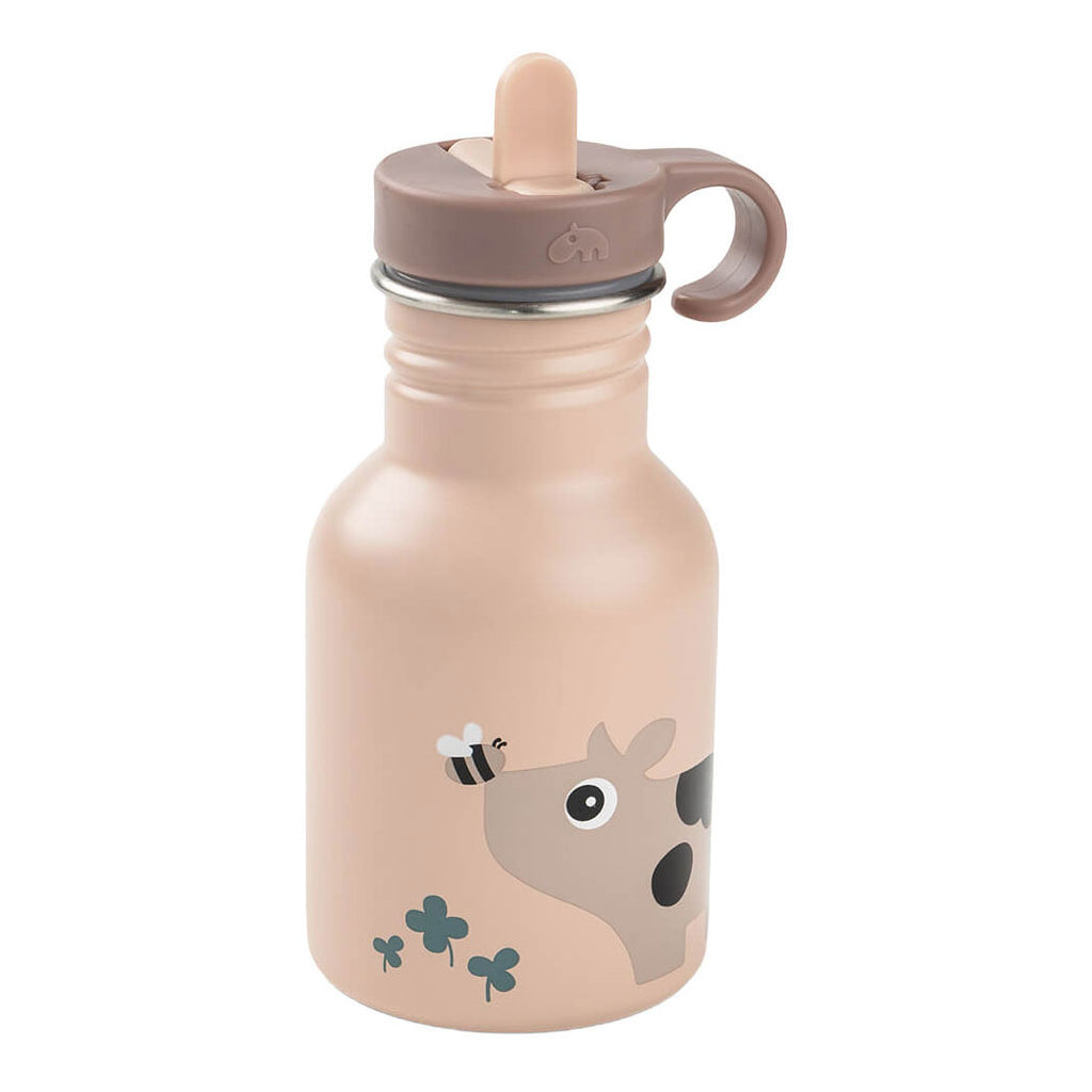 Done by deer metalen drinkfles tiny farm beige - 350 ml