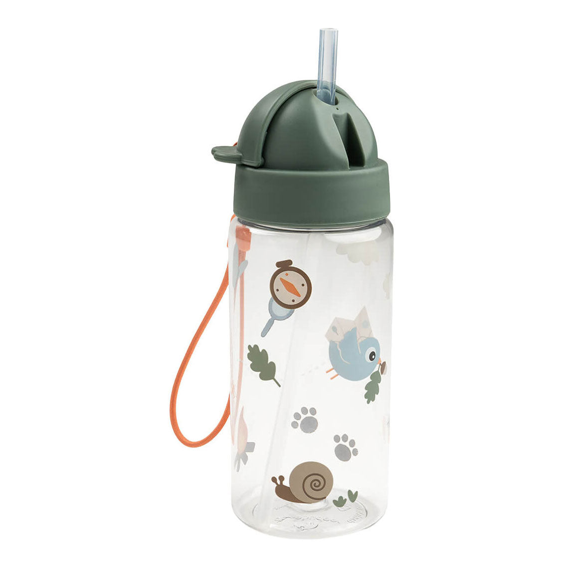 Done by deer drinkfles met rietje tiny trails groen - 350 ml