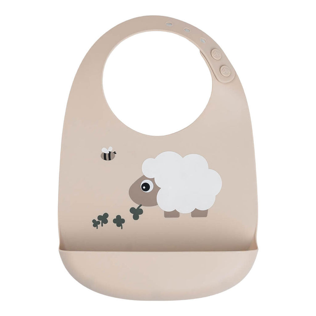 Done by deer siliconen slabbetje sheepy - zand