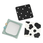 Done by deer baby contrastkaarten houder tiny farm - groen