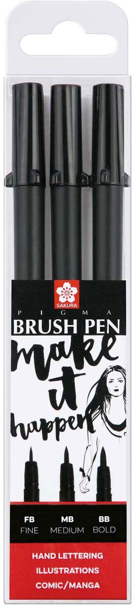 Sakura - Sakura pigma penseel pen set 3 x fb mb bb
