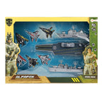 Toi-toys toi toys alfafox militair vliegdekschip + lanceer straaljagers