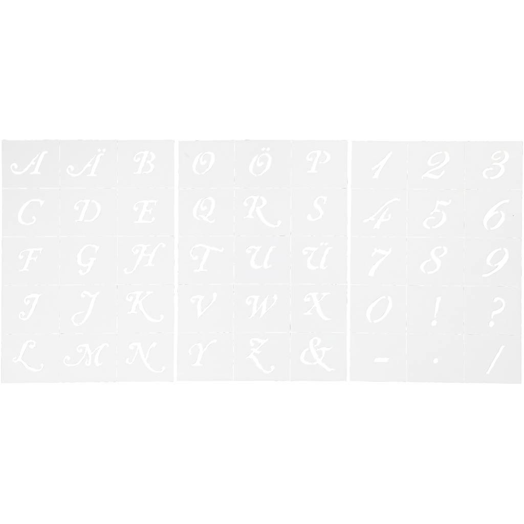 Creativ Company - Creativ Company Https://www.cchobby.nl/letters-en-cijfers-sjabloon-h-20-30-mm-a5-vel-148x210-mm-3-vel-1-doos