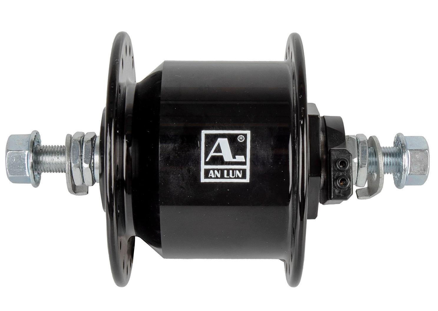 An lun anlun voornaaf naafdynamo 36g shimano comp vaste as zwart