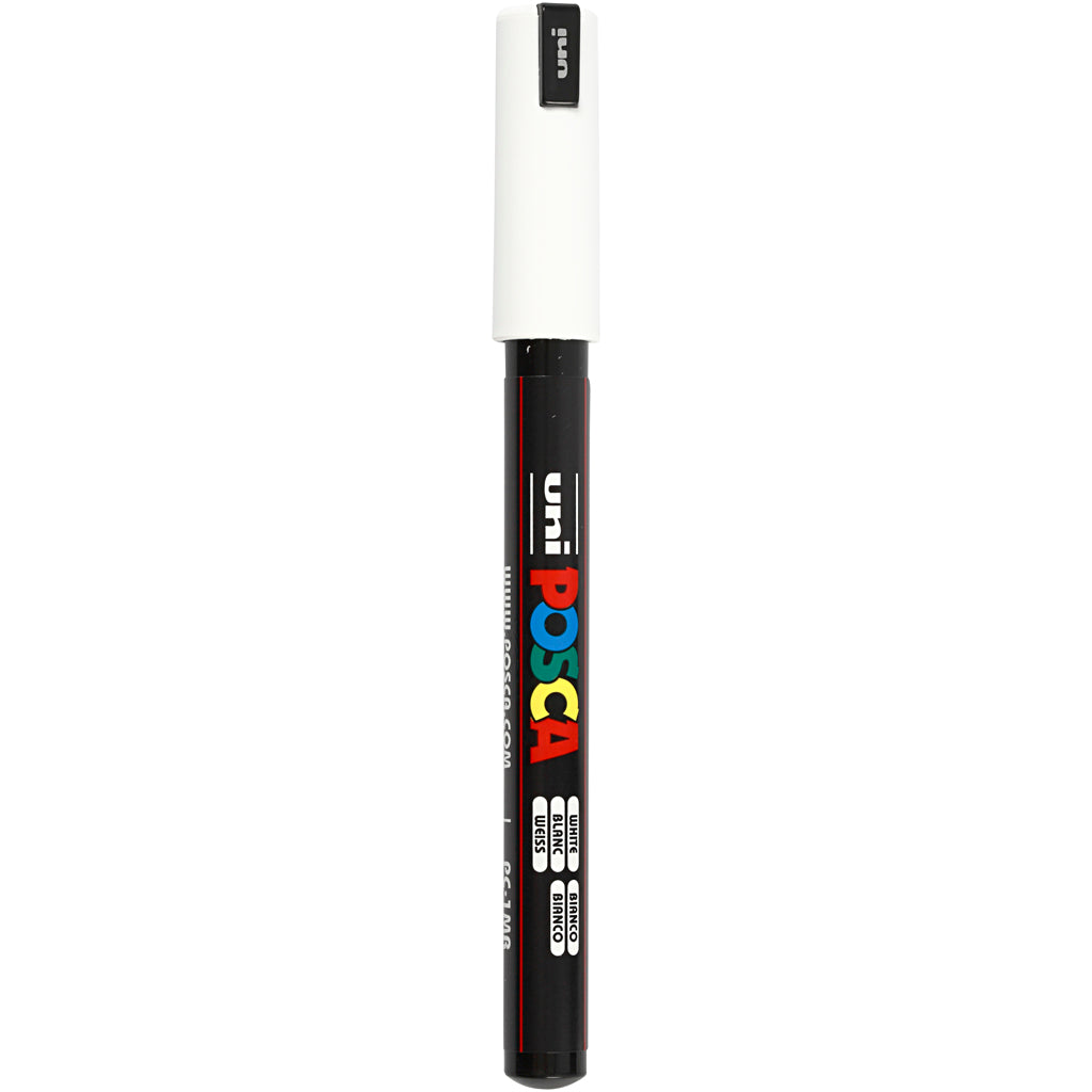 Uni Posca - Uni Posca Https://www.cchobby.nl/posca-marker-afm-pc-1mr-lijndikte-0-7-mm-extra-fijn-wit-1-stuk