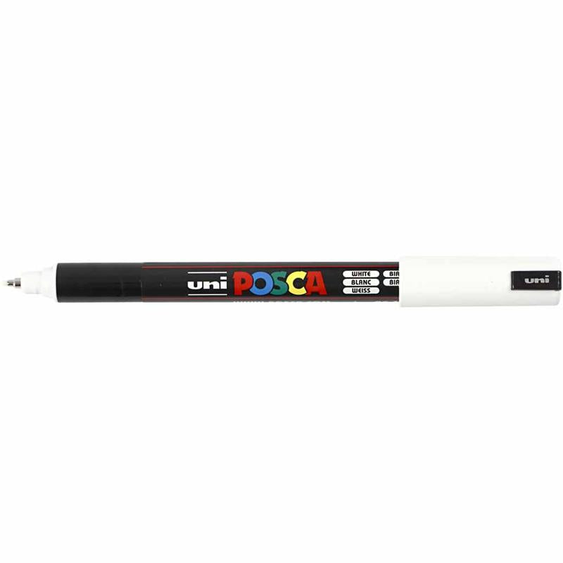 Uni Posca - Uni Posca Https://www.cchobby.nl/posca-marker-afm-pc-1mr-lijndikte-0-7-mm-extra-fijn-wit-1-stuk