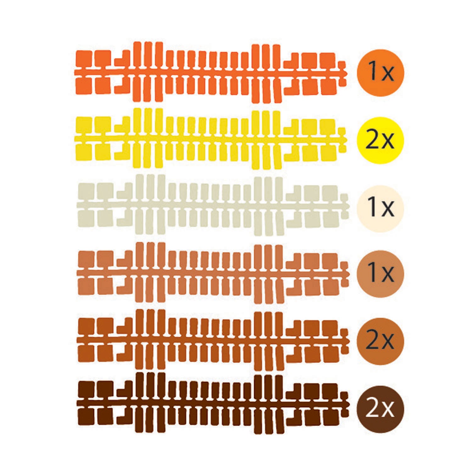 Ministeck - kleurenstrips 9st.