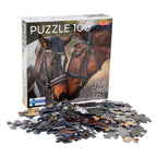 Tactic horses in love – puzzel – 100 stukjes – warm dierenportret van paarden – strak en rustgevend ontwerp – hoogwaardige scandinavische kwaliteit