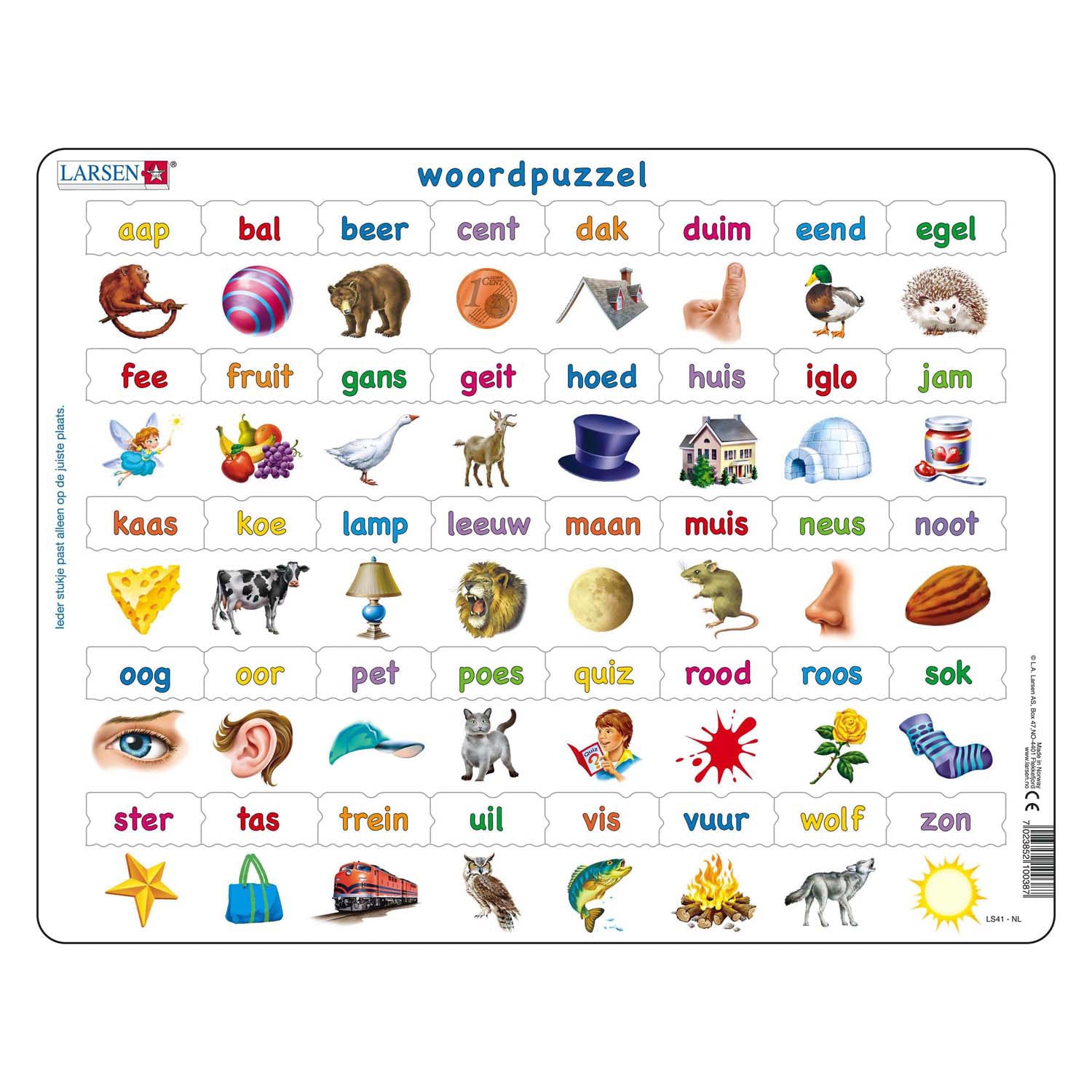 Selecta - Selecta Larsen leren lezen woordpuzzel 40st.