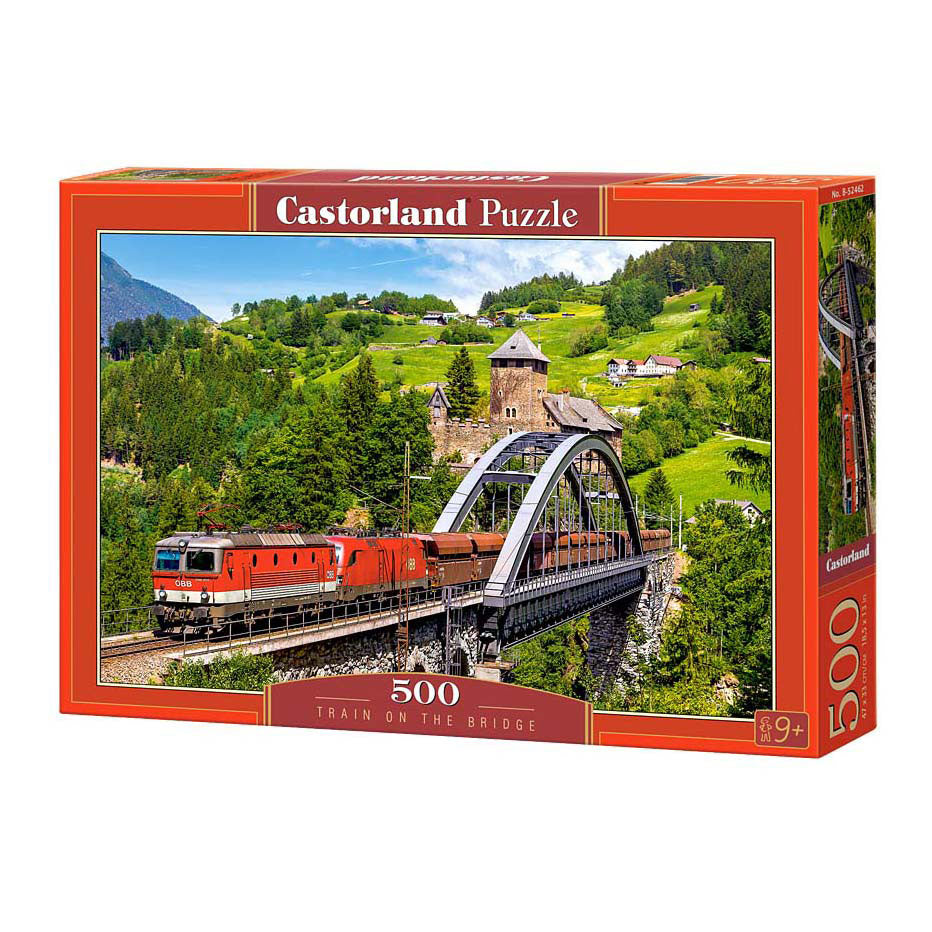 Castorland legpuzzel train on the bridge, 500st.