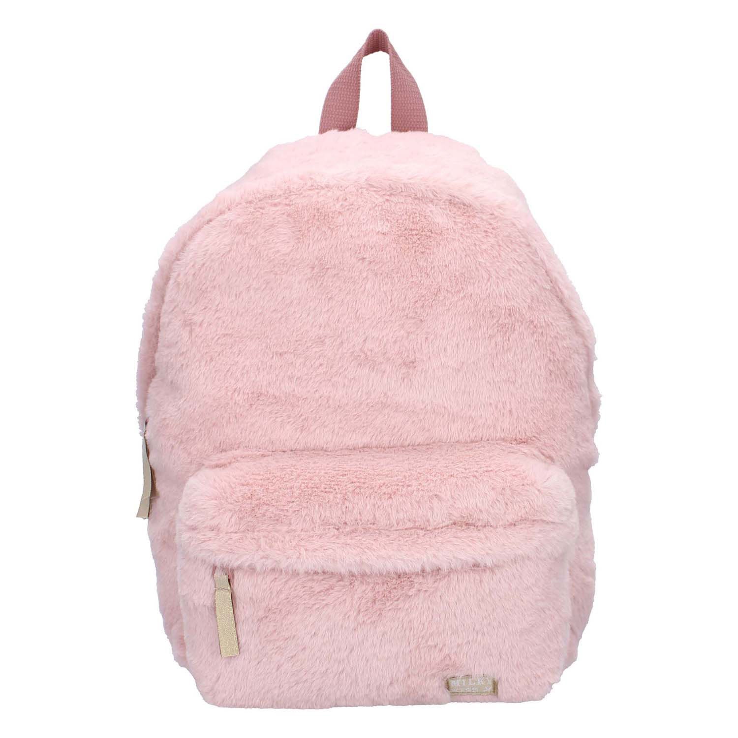 Milky kiss rugzak the wow factor fluffy lichtroze