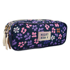 Milky kiss wildflower etui - 9 x 22 x 8 cm - paars - bloemen