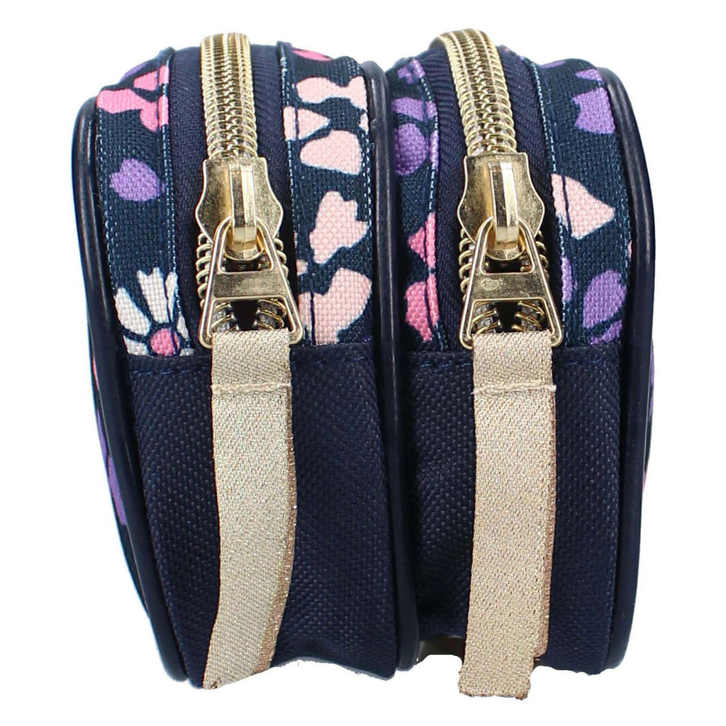 Milky kiss wildflower etui - 9 x 22 x 8 cm - paars - bloemen