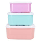 Vadobag frozen snackbox en fruitdoos lichtgroen en roze - 3in1