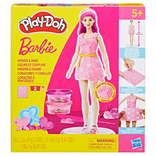 Play-Doh -Doh -set barbiepop hartjes en haar - boetseerklei