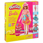 Play-Doh -Doh -set barbie bloemen en franjes - maak poppenkleertjes - boetseerklei