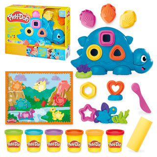 Play-doh vormen en kleuren dino