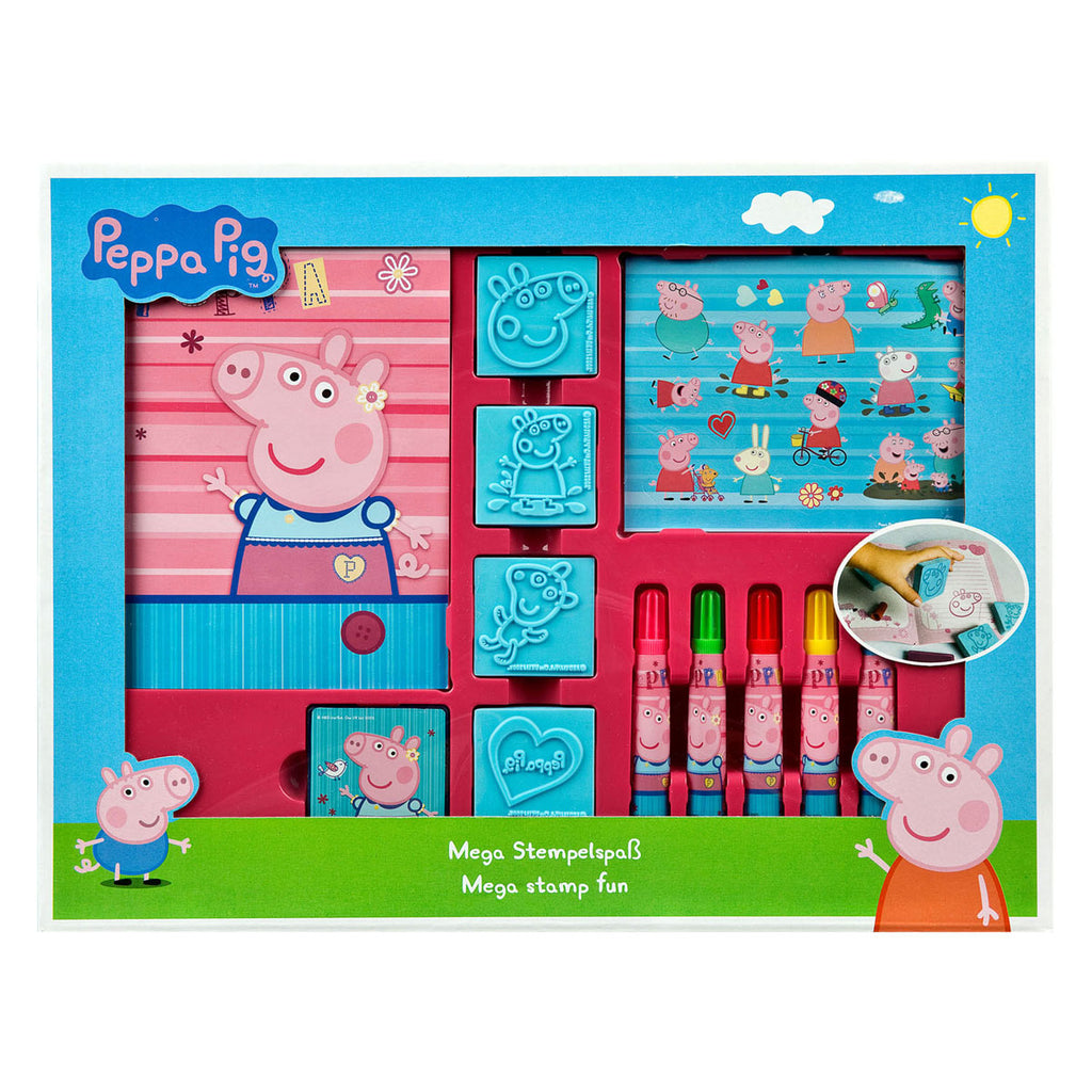 Peppa pig mega stempel- en kleurset