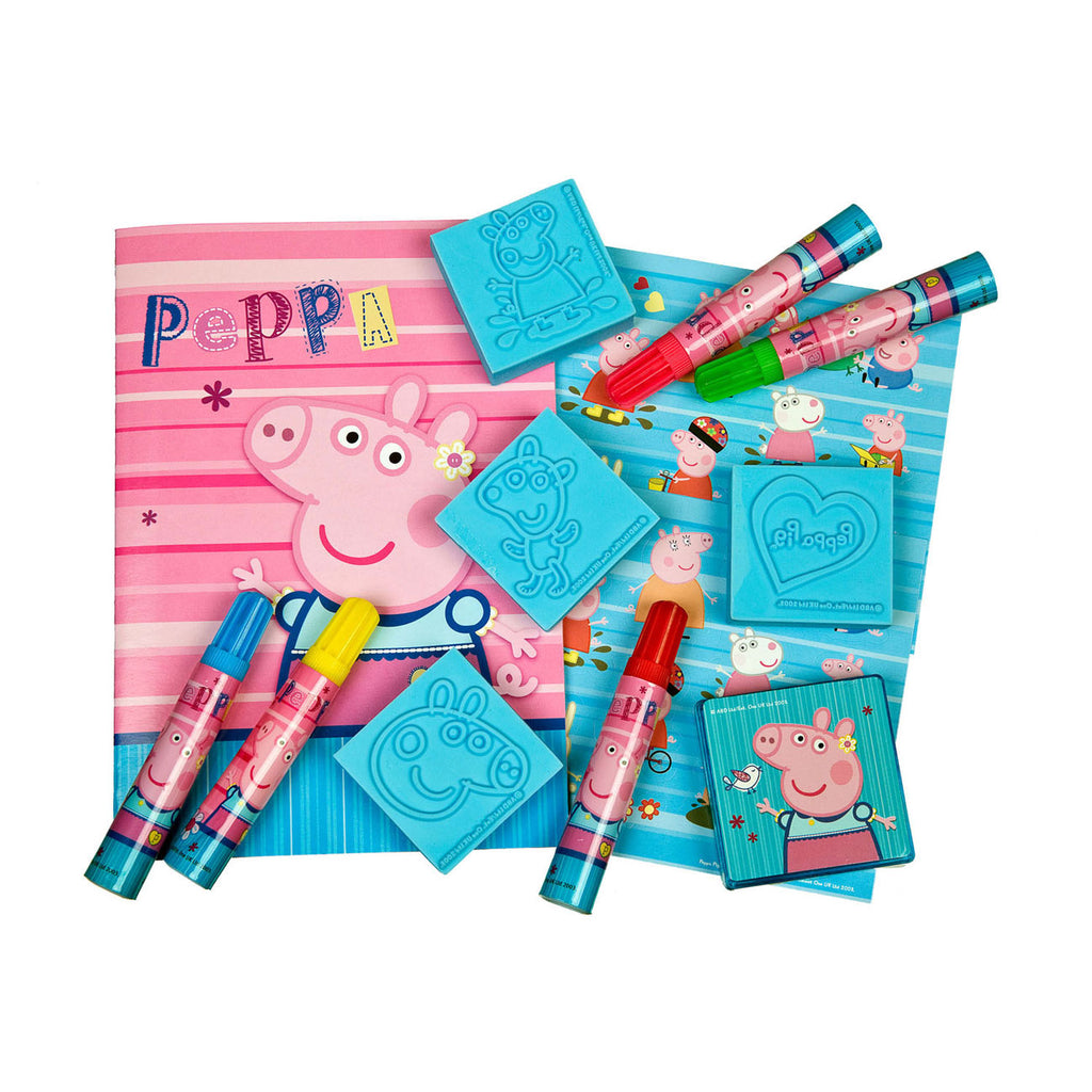 Peppa pig mega stempel- en kleurset