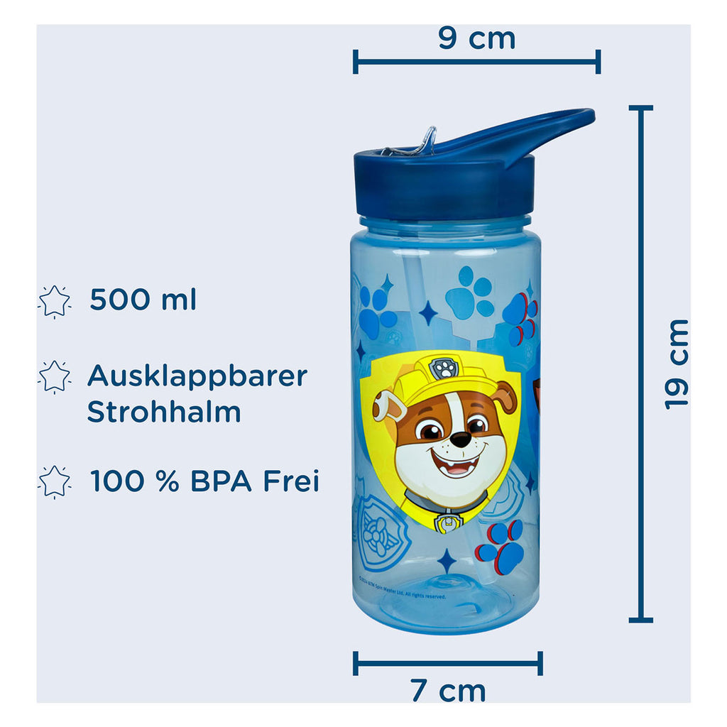 Merkloos sans marque scooli - drinkbeker - 500 ml – paw patrol chase afbeelding