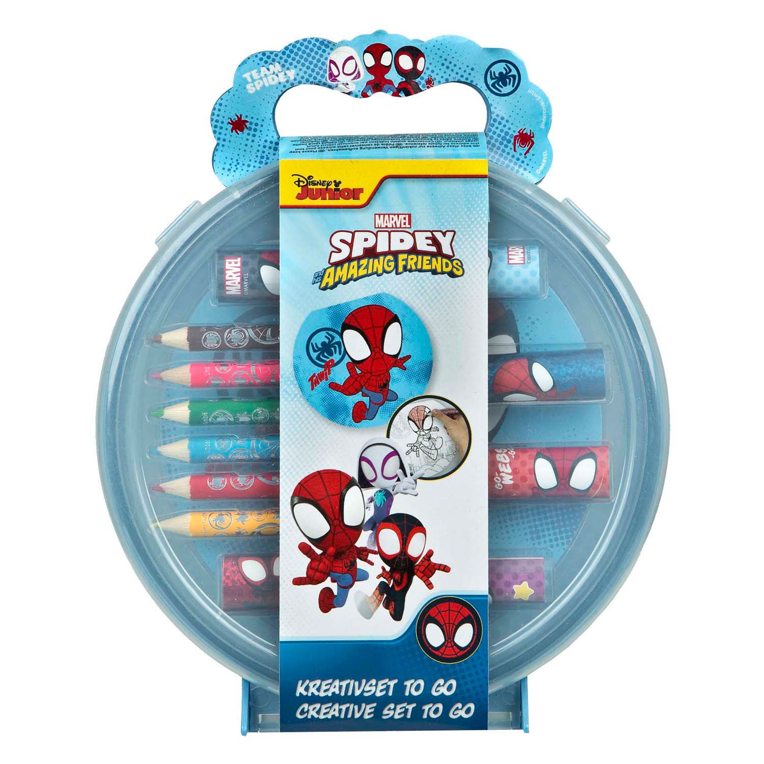 Undercover kleurset to go spidey met kleurpotloden en stickers