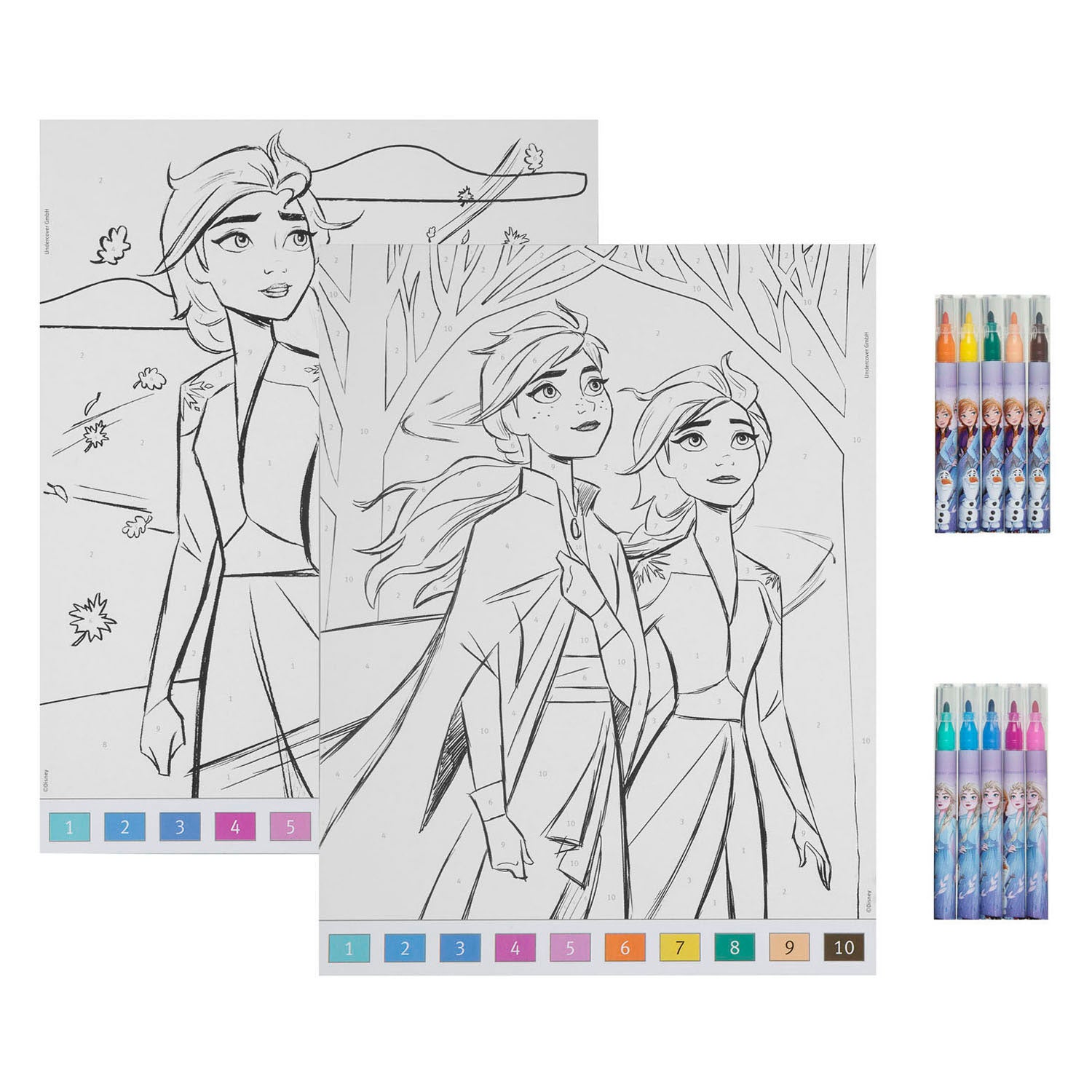 Undercover - Undercover Kleuren op nummer set frozen