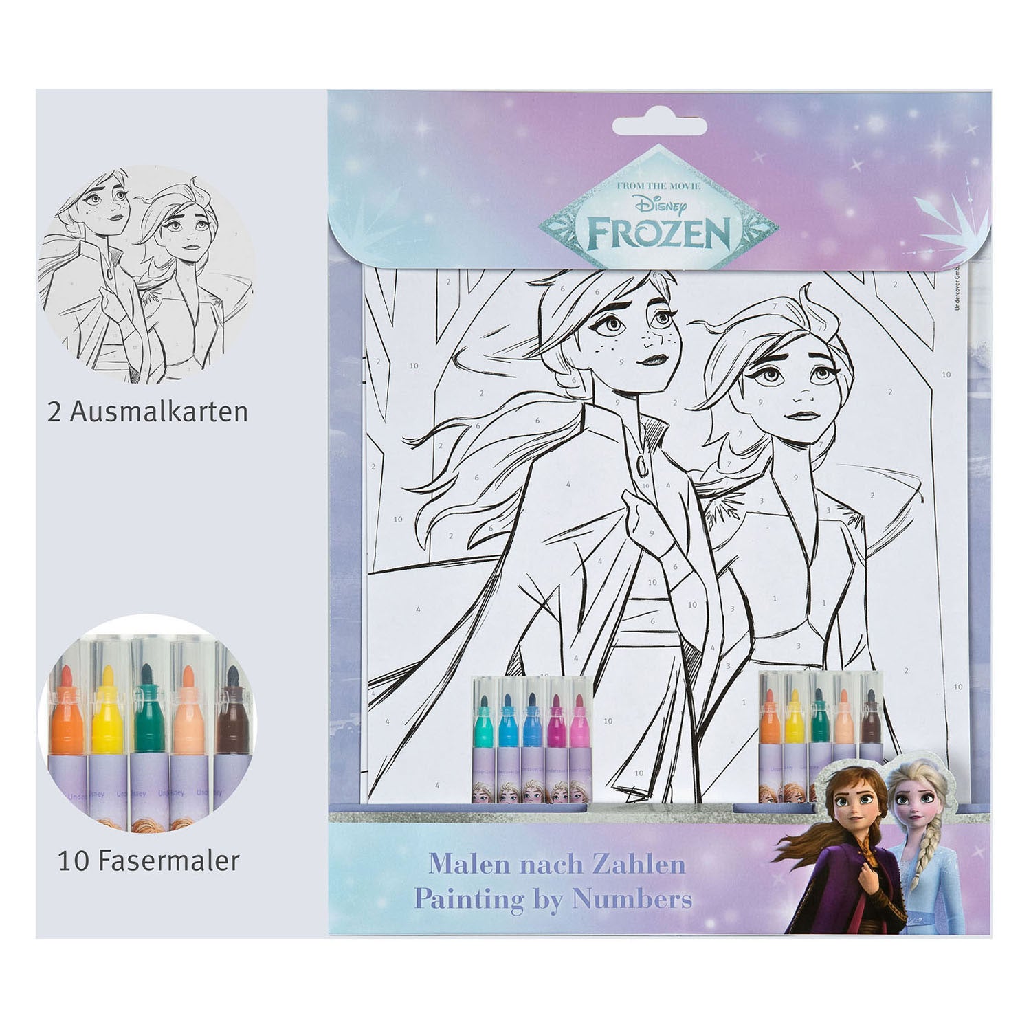 Undercover - Undercover Kleuren op nummer set frozen