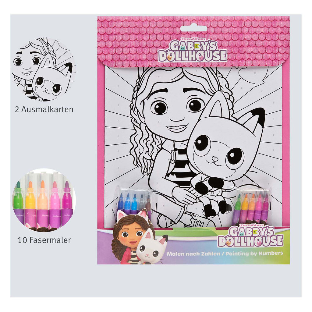 Undercover - Undercover Kleuren op nummer set gabby's poppenhuis