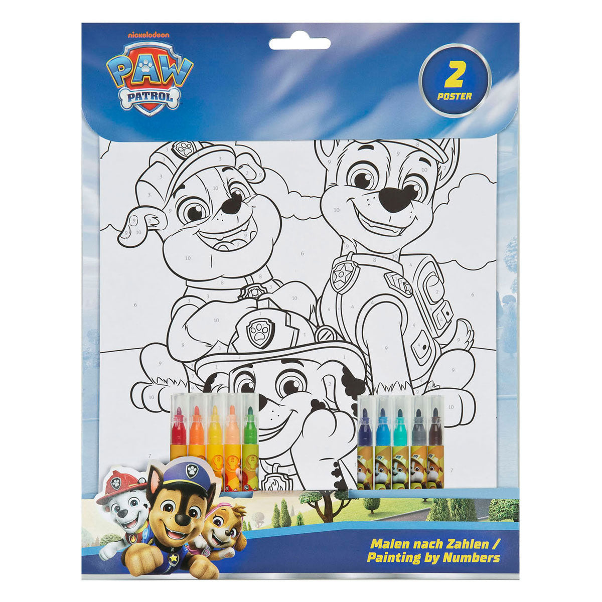 Undercover - Undercover Kleuren op nummer set paw patrol