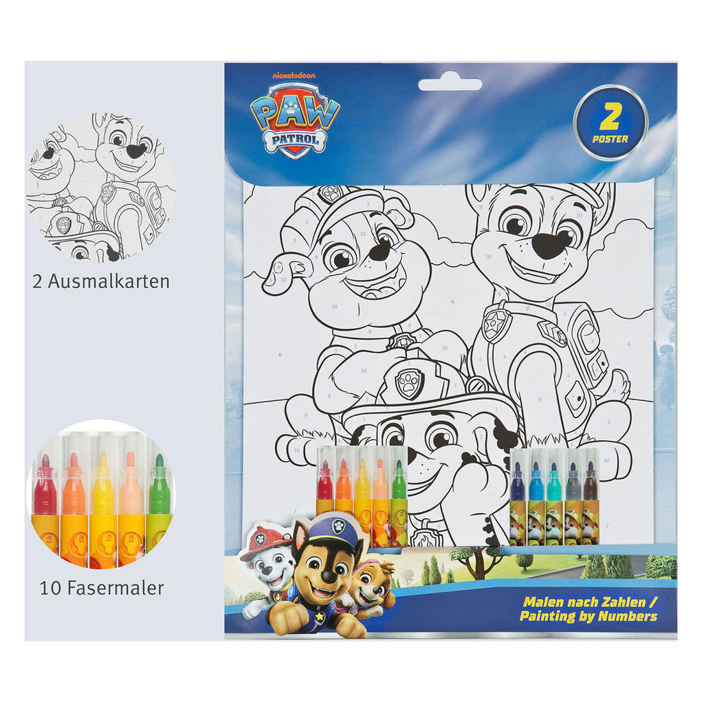 Undercover - Undercover Kleuren op nummer set paw patrol