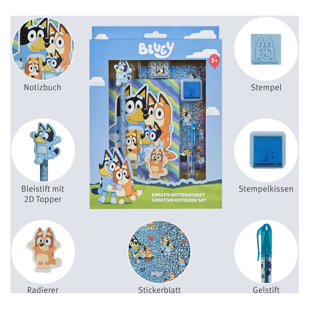 Undercover - Undercover bluey notitieblok set - schrijf- en knutselaccessoires.
