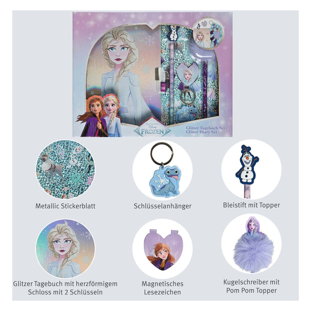 Undercover - Undercover Glitter dagboek set frozen - 6dlg.