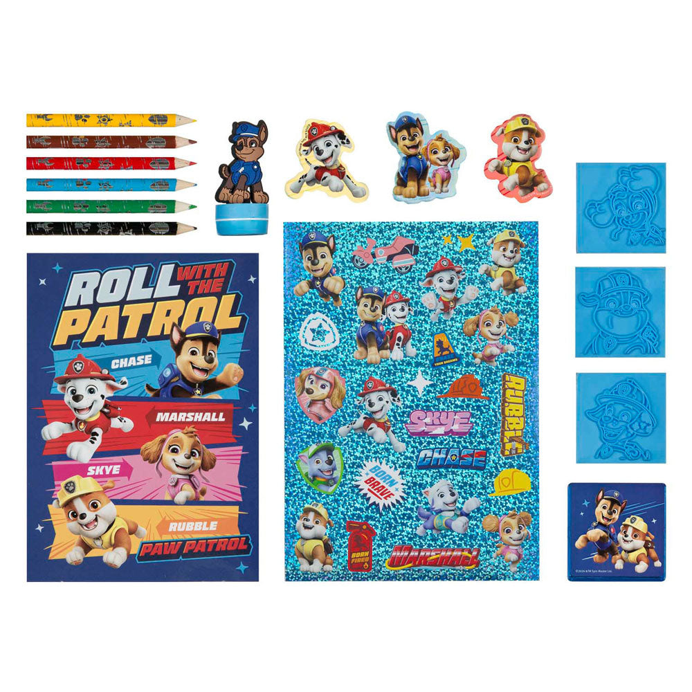 Paw patrol mega kleur- en stempelset - 15dlg.