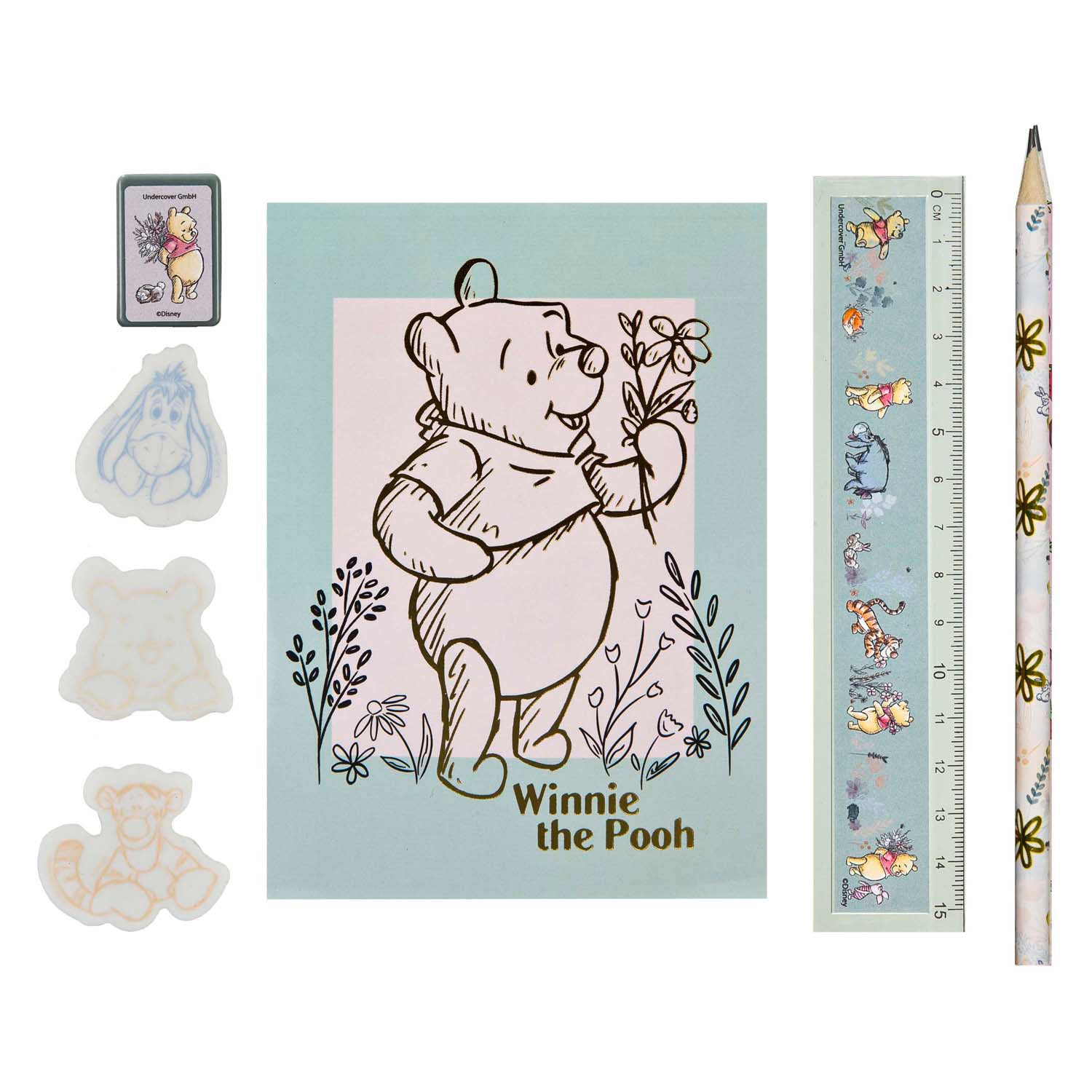 Undercover - Undercover Notitieset in etui winnie de poeh - 7dlg.