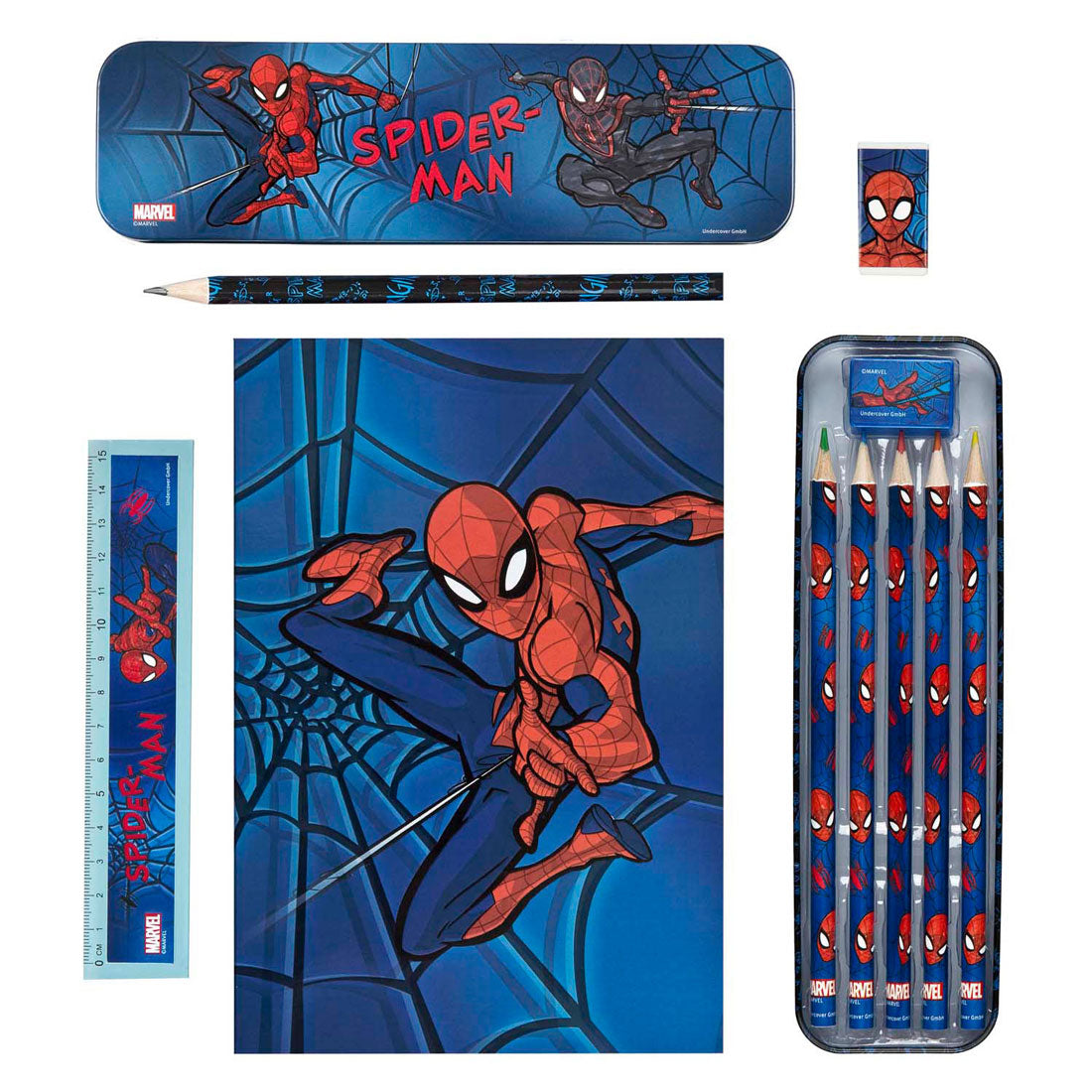 Undercover - Undercover Schrijfwaren set spiderman - 11dlg.