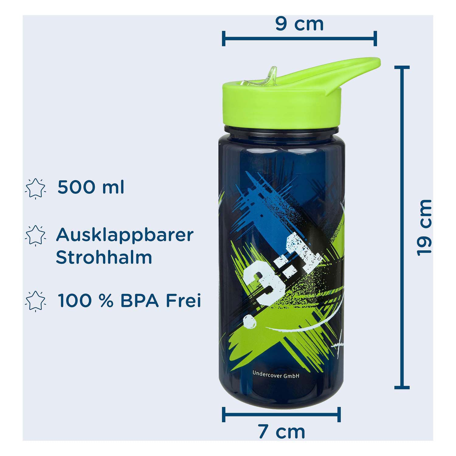 Undercover - Undercover Aero drinkfles voetbal - 500ml