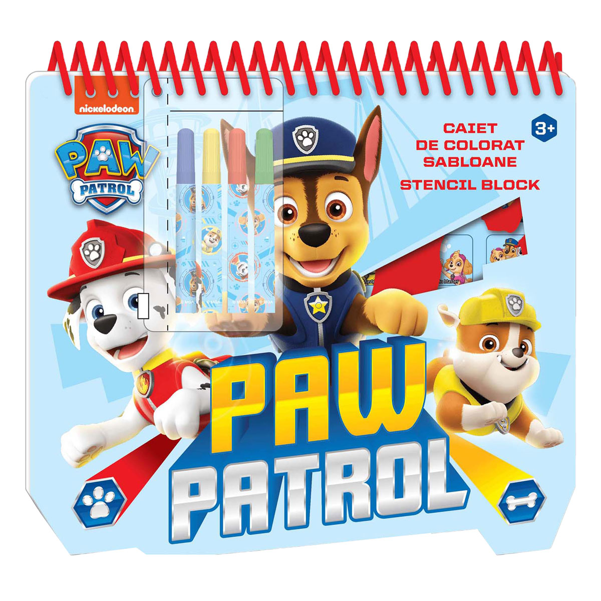 Speelgoedland paw patrol stencil tekenblok a4