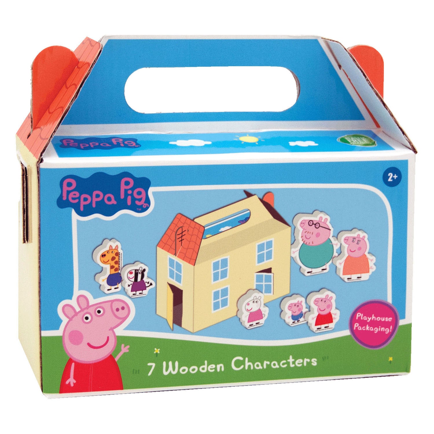 Speelgoedland - Speelgoedland Peppa pig houten speelfiguren set - 7dlg.