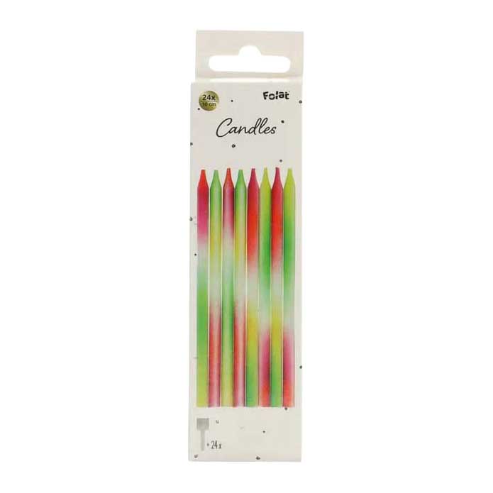 Folat- FolatKaarsjes neon delight - 24 stuks