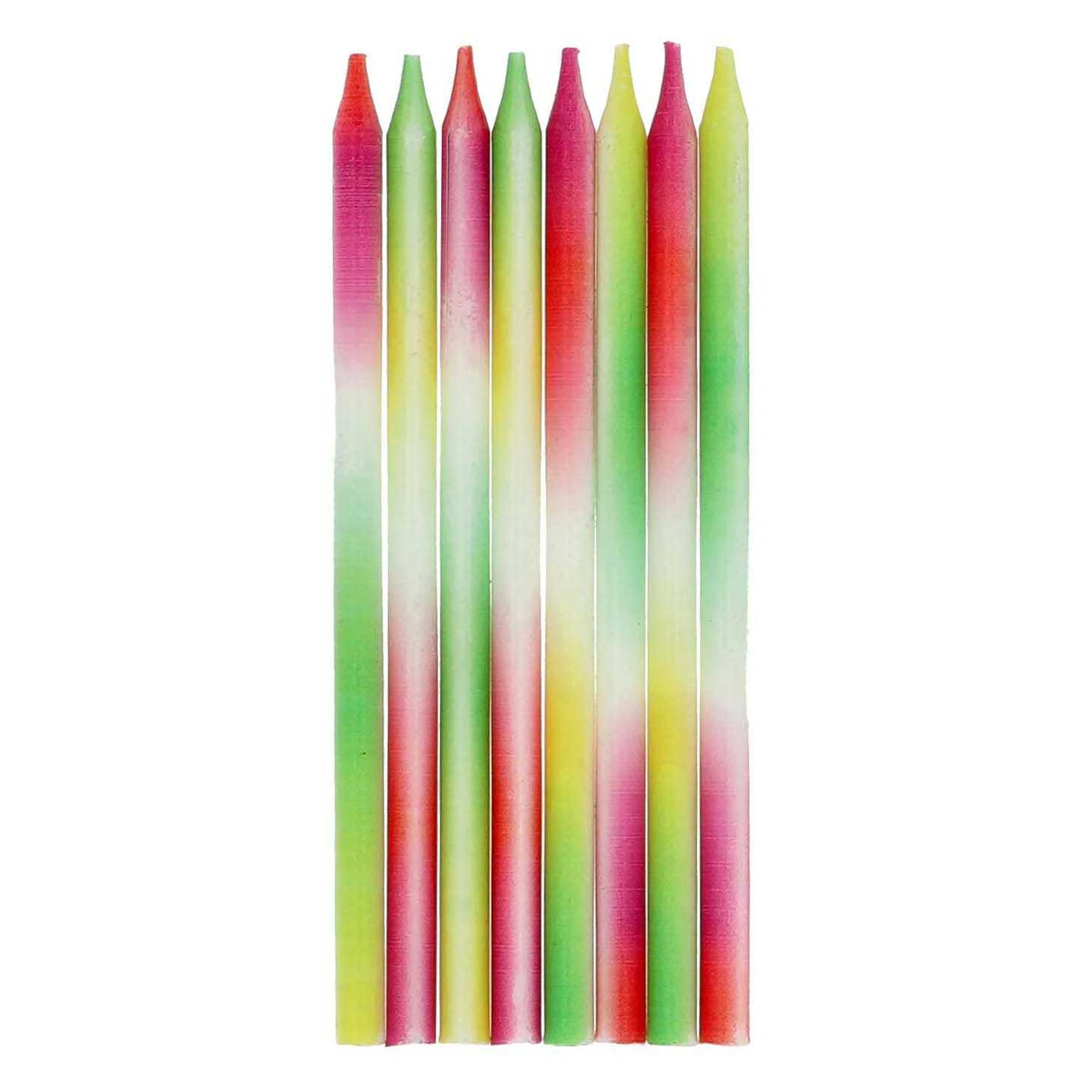 Folat bv kaarsjes neon delight - 24st.