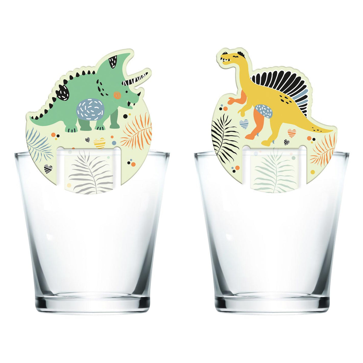 Folat- FolatGlasdecoratie dino roars 6 stuks